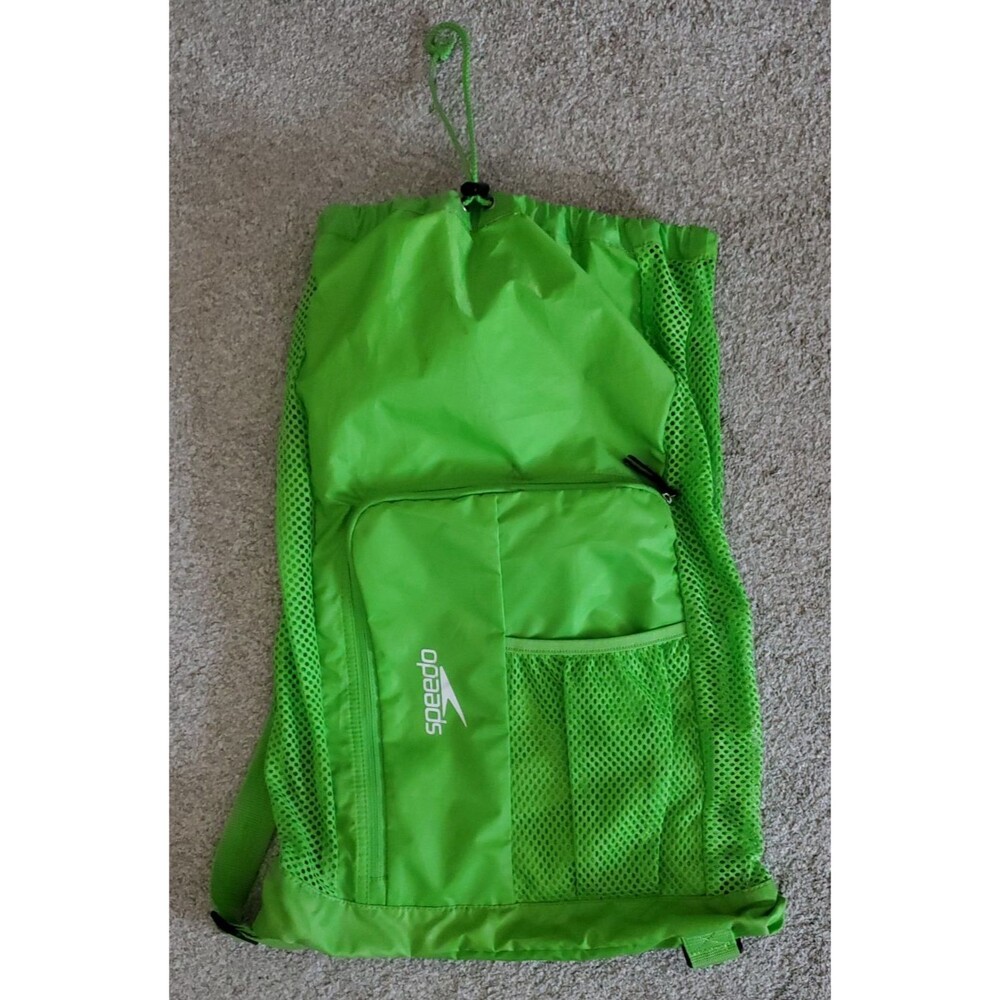 Speedo Unisex Adult Drawstring Deluxe Ventilator Mesh Equipment Bag - Lime Green